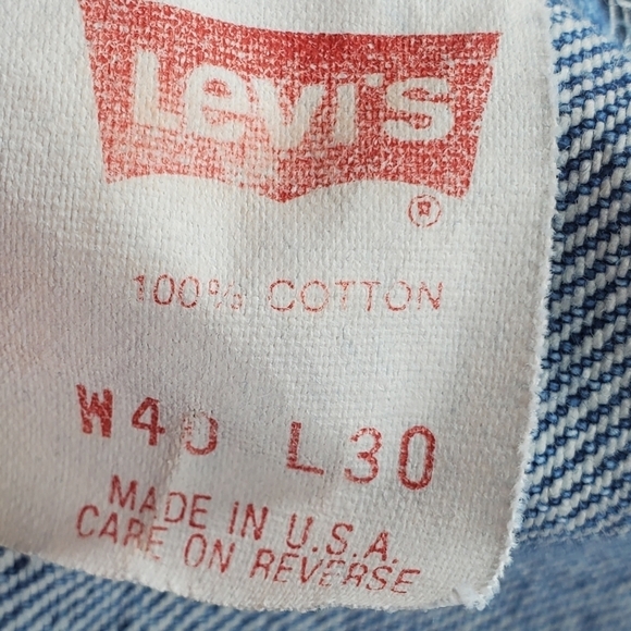 Vtg Levis 505 Jeans Men 40x30 Hi Rise Acid Stone Wash Straight Leg USA (38x29.5) - Picture 10 of 13
